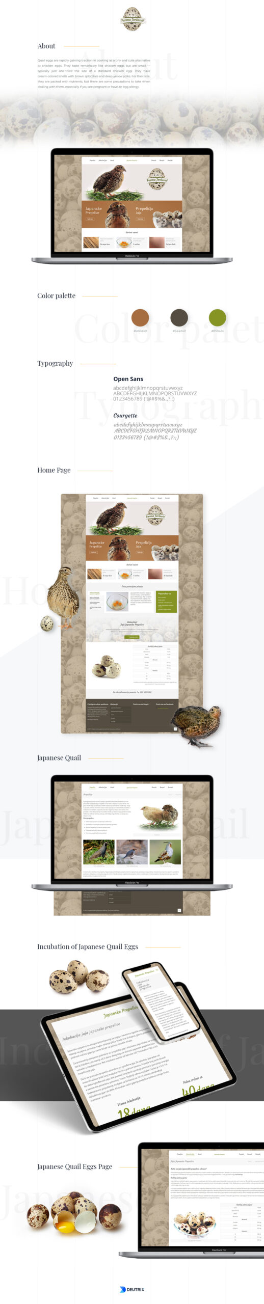 Prepelice farma mockup
